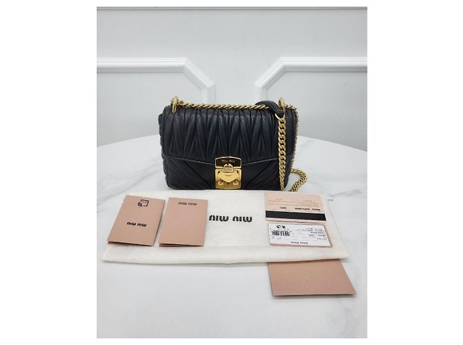 Miu Miu Borsa a Spalla Matelassé Napa Chain Flap Multicolore - vista 8