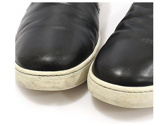 Prada Sneaker slip-on in pelle nera da uomo Nero - vista 5