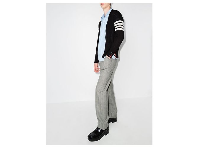 Thom Browne Strickjacke aus diagonaler Merinowolle für Herren Mehrfarben - Ansicht 3