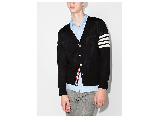 Thom Browne Strickjacke aus diagonaler Merinowolle für Herren Mehrfarben - Ansicht 4