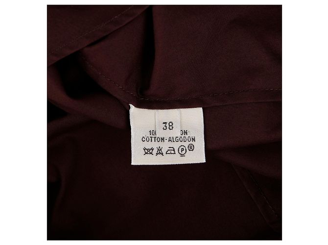Hermès Ärmelloses Strickkleid aus Baumwolle in Burgunderrot Größe - Ansicht 8