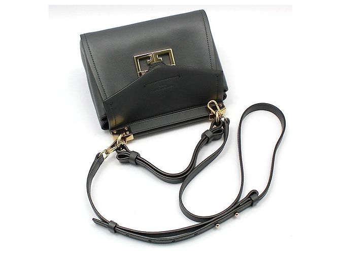 Givenchy Borsa a tracolla Mystic Mini grigio scuro placcata oro Marrone - vista 3
