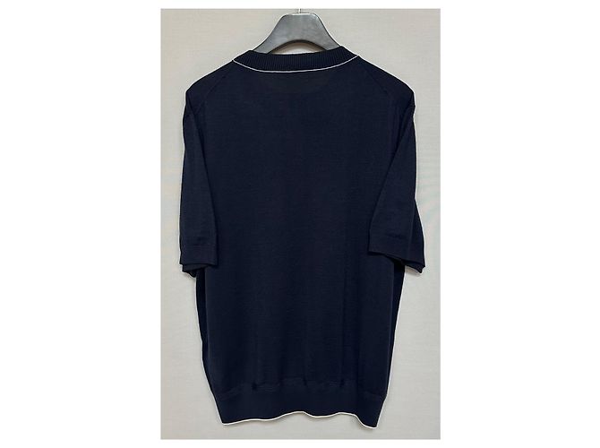Dior Kurzärmeliges Strick-T-Shirt mit CD DIAMOND Logo Schwarz - Ansicht 2