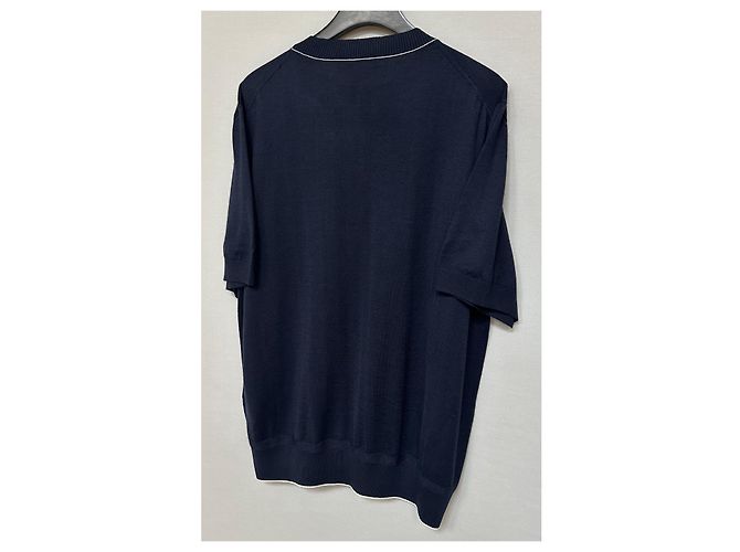 Dior Kurzärmeliges Strick-T-Shirt mit CD DIAMOND Logo Schwarz - Ansicht 5