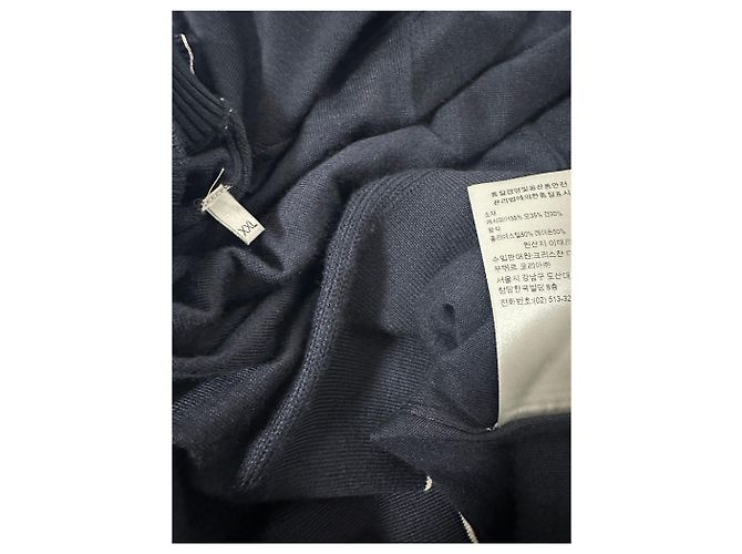 Dior Kurzärmeliges Strick-T-Shirt mit CD DIAMOND Logo Schwarz - Ansicht 7