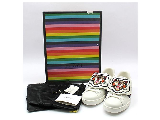 Gucci Sneakers Ace con patch Angry Cat Bianco - vista 2