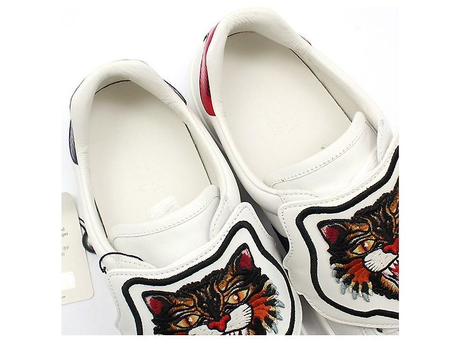 Gucci Sneakers Ace con patch Angry Cat Bianco - vista 9