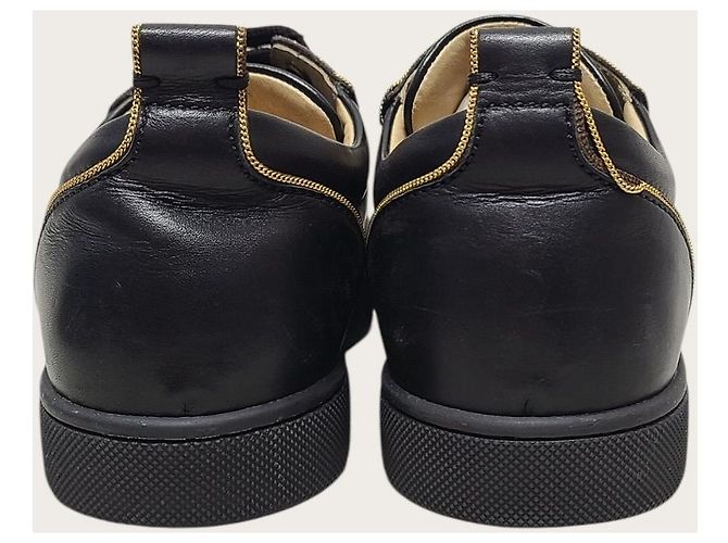 Christian Louboutin Sneaker Black Gold Rush Spike Nero - vista 7