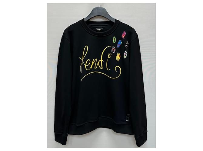 Fendi Sweatshirt mit besticktem Logo Mehrfarben - Ansicht 2