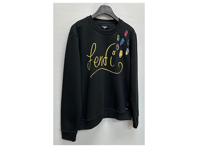 Fendi Sweatshirt mit besticktem Logo Mehrfarben - Ansicht 3