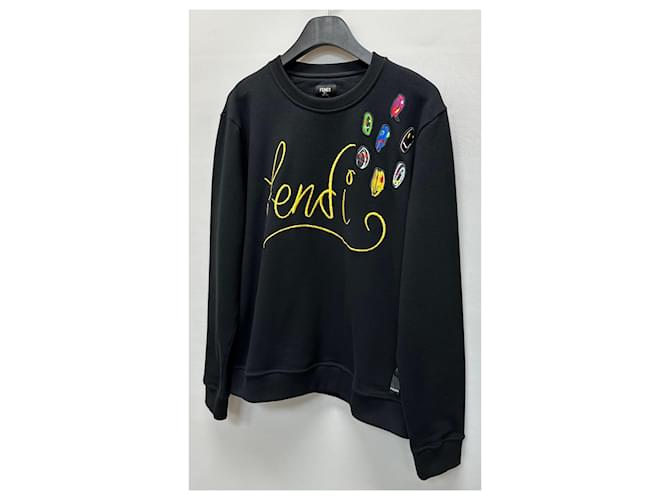 Fendi Sweatshirt mit besticktem Logo Mehrfarben - Ansicht 4