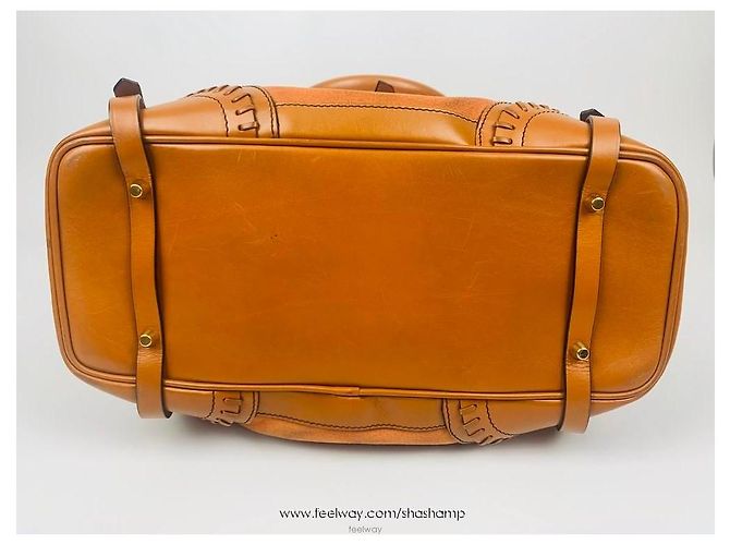Burberry Borsa Tote Prossem in scamosciato Arancione - vista 4