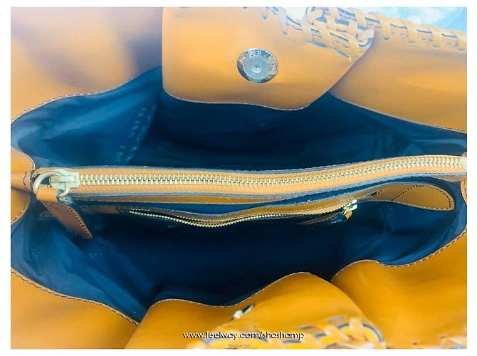 Burberry Borsa Tote Prossem in scamosciato Arancione - vista 5