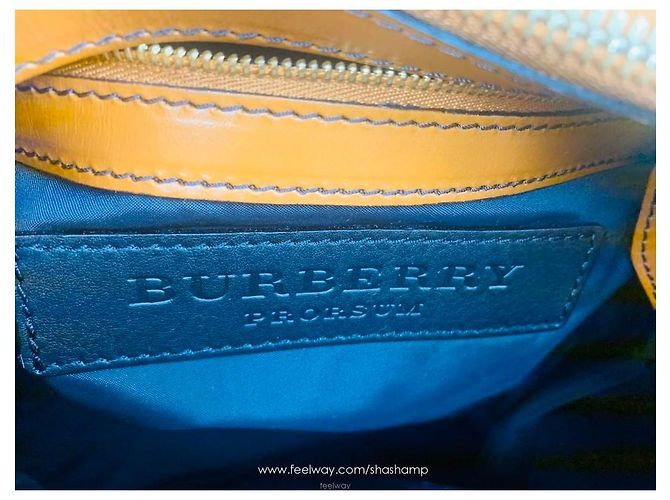 Burberry Borsa Tote Prossem in scamosciato Arancione - vista 7