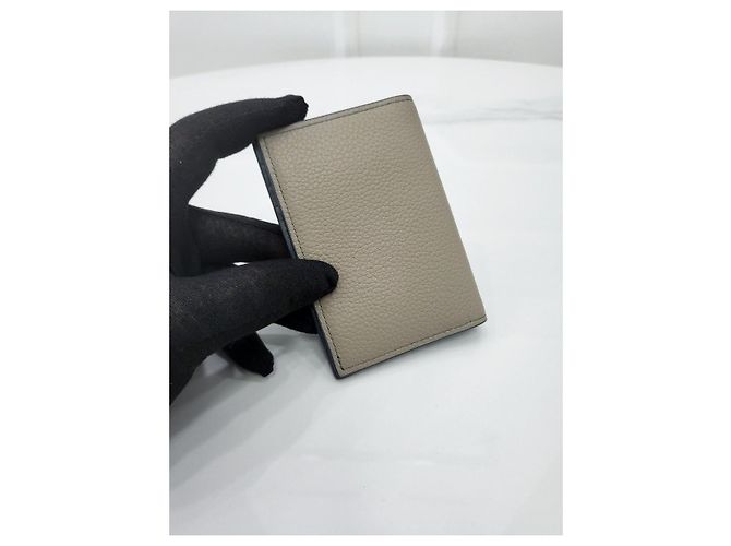 Dior Saddle Fold Card Holder Brown Deep Gray Calfskin - view 3