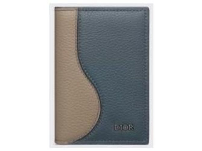 Dior Saddle Fold Card Holder Brown Deep Gray Calfskin - view 8