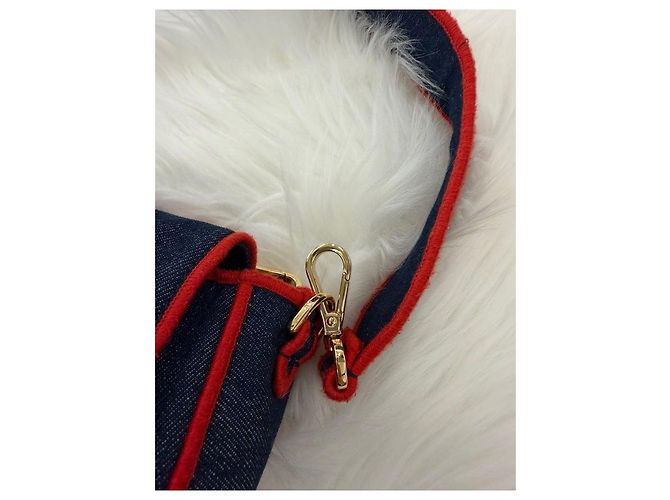 Fendi Borsa Baguette Denim Large Multicolore - vista 13