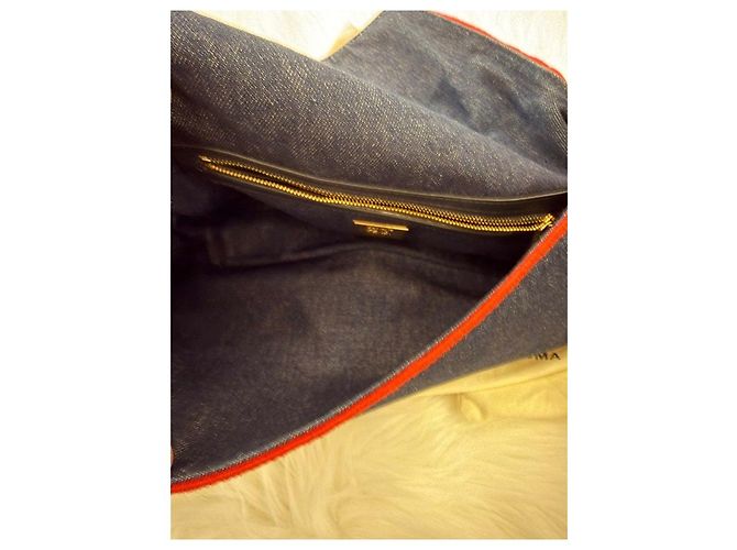 Fendi Borsa Baguette Denim Large Multicolore - vista 16