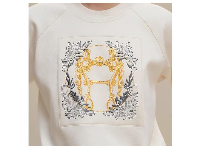 Duffle Hermès Sudadera Della Cavalleria con mangas raglan bordadas Multicolor - vista 4