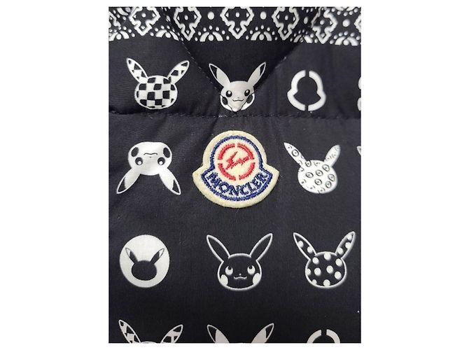 Moncler Fragment Genius Pikachu Down Jacket Black - view 3