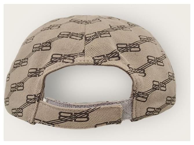Balenciaga BB Multi Monogram Logo Baseball Cap Braun - Ansicht 4