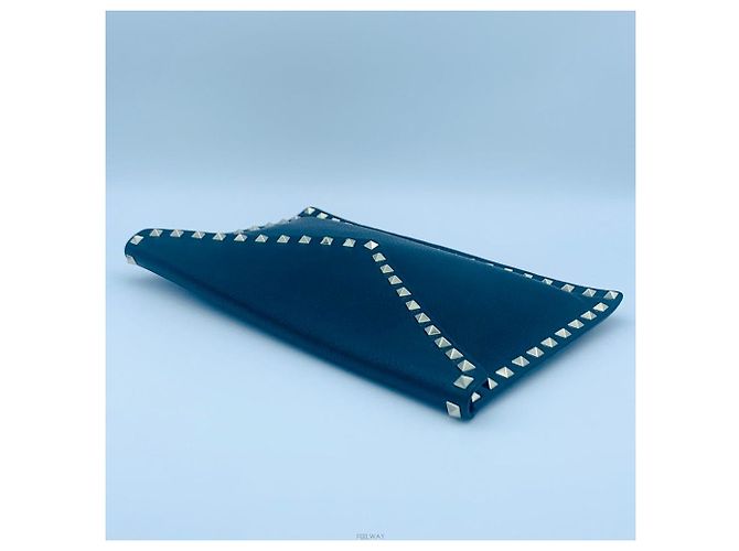 Valentino Clutch a bustina Rockstud Nero - vista 3
