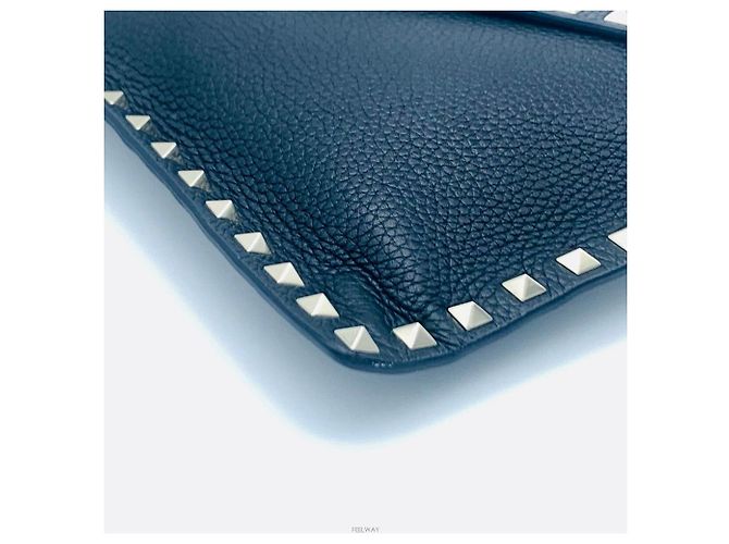 Valentino Clutch a bustina Rockstud Nero - vista 7