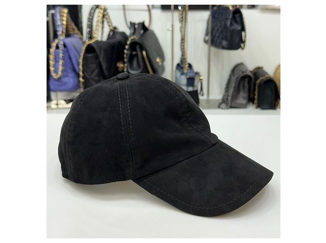 Chanel Baseballkappe aus Wildleder mit CC-Logo Schwarz - Ansicht 4