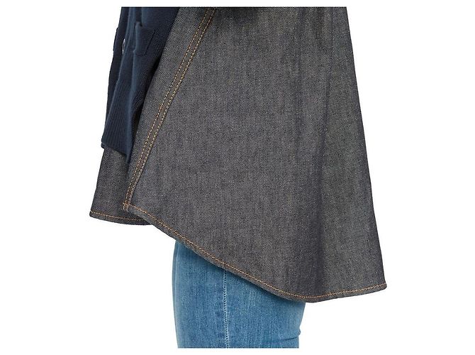 Sacai Kurzärmelige Jeans-Strickjacke für Damen Schwarz - Ansicht 11