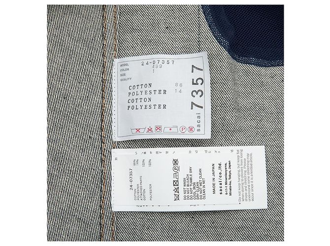 Sacai Kurzärmelige Jeans-Strickjacke für Damen Schwarz - Ansicht 13