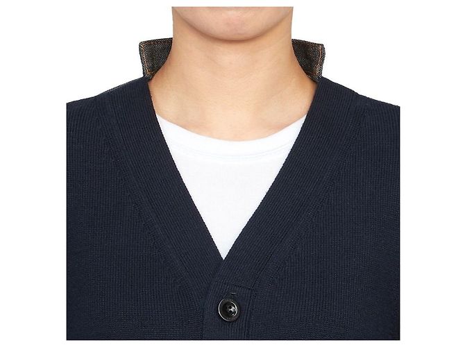 Sacai Kurzärmelige Jeans-Strickjacke für Damen Schwarz - Ansicht 8
