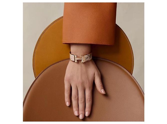 Hermès Bracciale Story Click Clack Bottes da donna Arancione - vista 3