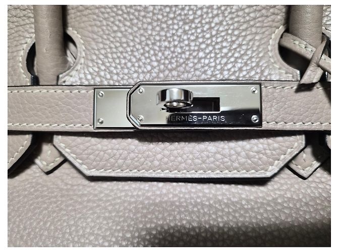 Hermès Birkin Handtasche Silber - Ansicht 8