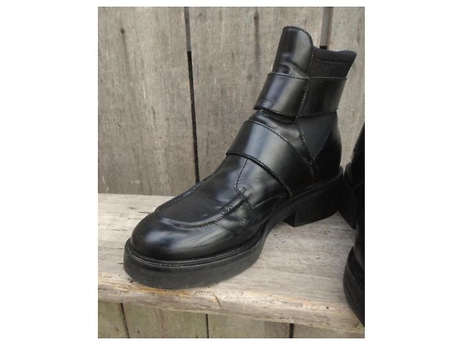 Botines Ash de cuero negro con hebillas - vista 5