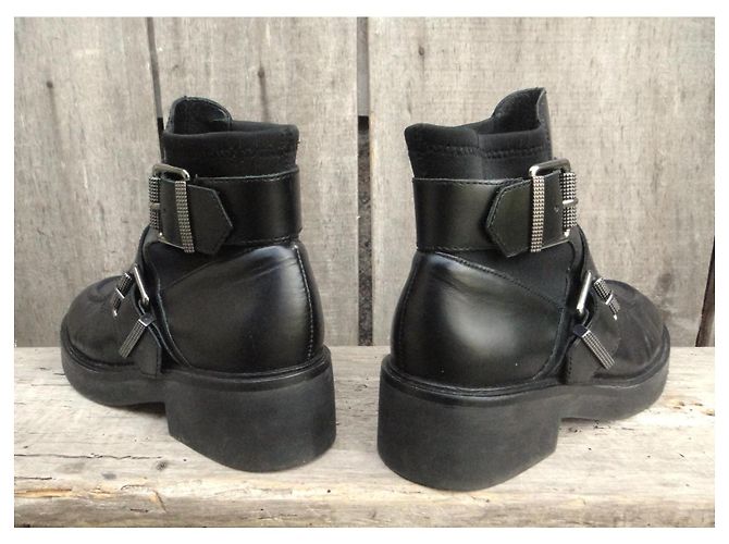 Botines Ash de cuero negro con hebillas - vista 6