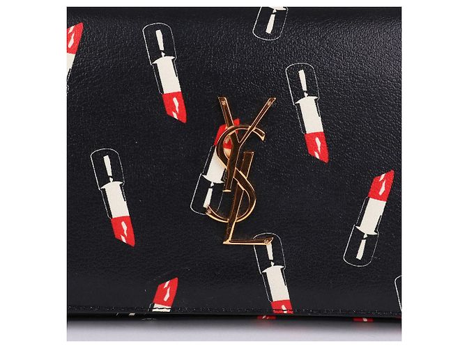 Saint Laurent Limitierte Kate Tasche mit Goldkette Schwarz - Ansicht 3