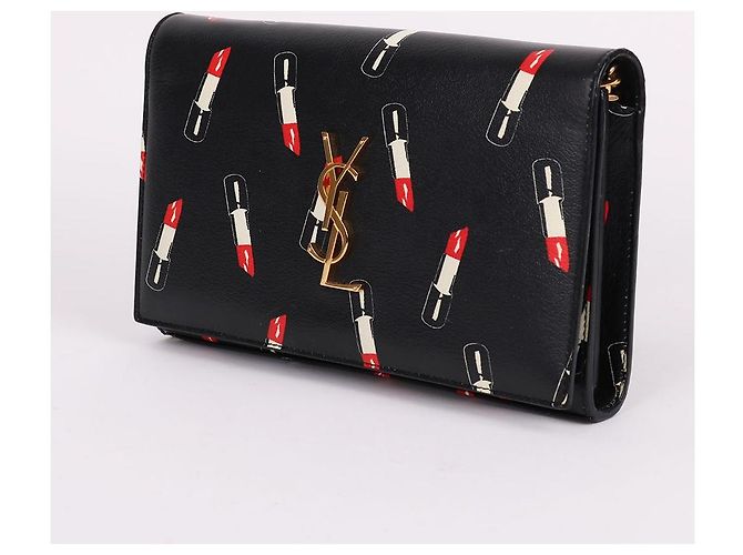 Saint Laurent Limitierte Kate Tasche mit Goldkette Schwarz - Ansicht 4
