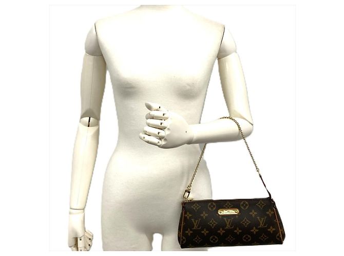 Borsa a Spalla Louis Vuitton Eva Marrone Monogramma - vista 8