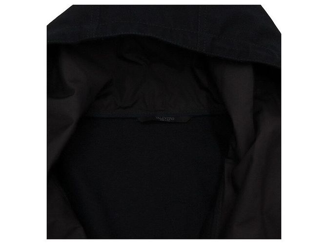 Valentino Giacca in cotone nero da uomo con ricamo a farfalla - vista 5