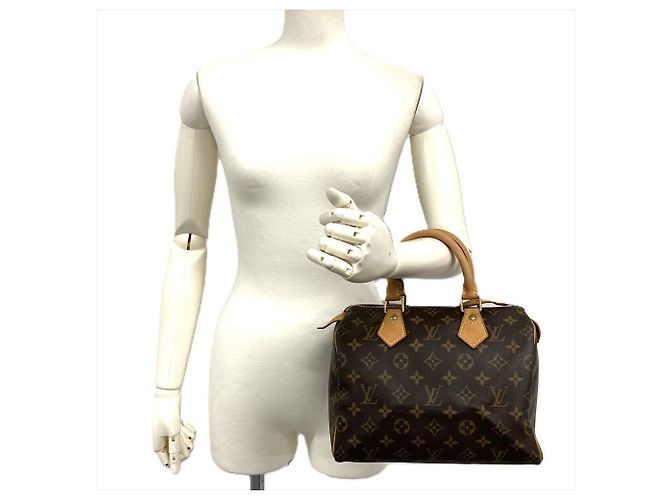 Borsa Louis Vuitton Speedy 25 Monogram Marrone Monogramma - vista 10