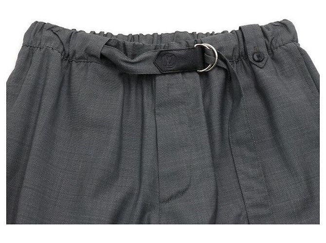Louis Vuitton Grauer Wollgürtel mit Logo für Herrenhosen, elastisch Braun - Ansicht 5