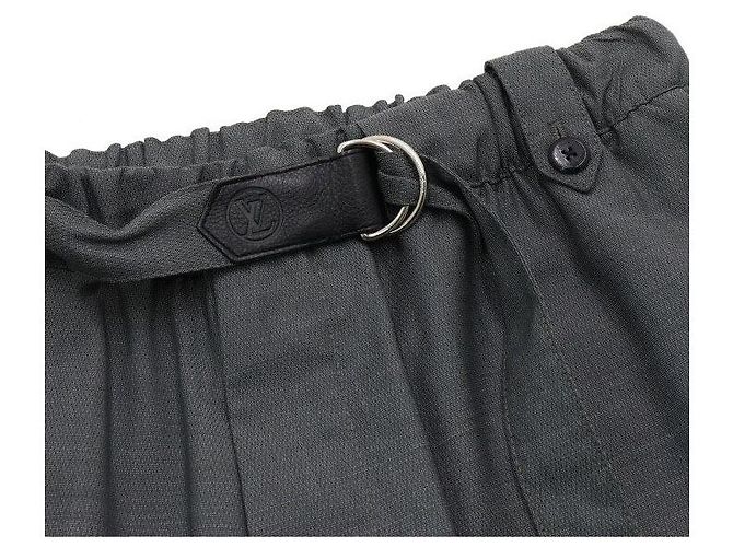 Louis Vuitton Grauer Wollgürtel mit Logo für Herrenhosen, elastisch Braun - Ansicht 6