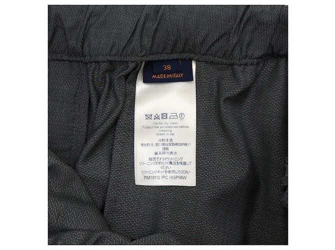 Louis Vuitton Grauer Wollgürtel mit Logo für Herrenhosen, elastisch Braun - Ansicht 8