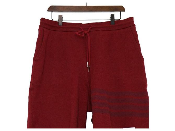 Thom Browne Pantaloncini da uomo in cotone double face con striscia laterale - vista 2