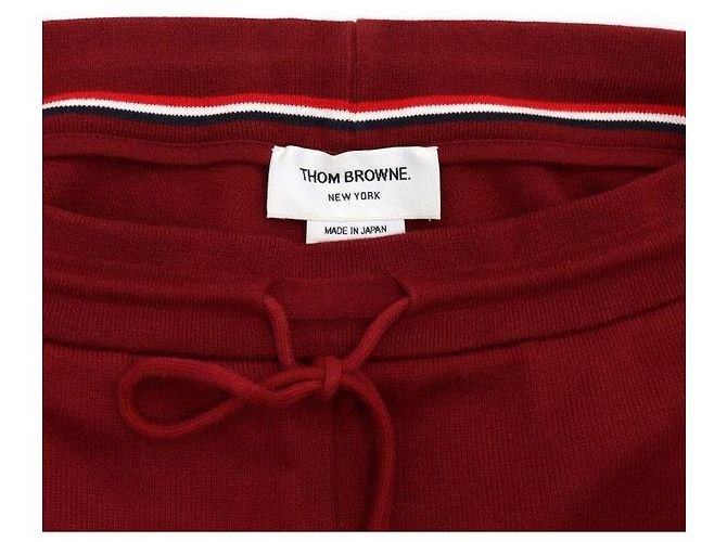 Thom Browne Pantaloncini da uomo in cotone double face con striscia laterale - vista 5