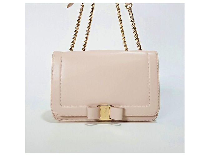 Salvatore Ferragamo Borsa a Spalla Gini Chain Rosa - vista 2