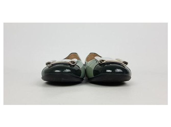 Salvatore Ferragamo Ferragamo Emaille-Flachschuhe Schwarz - Ansicht 2