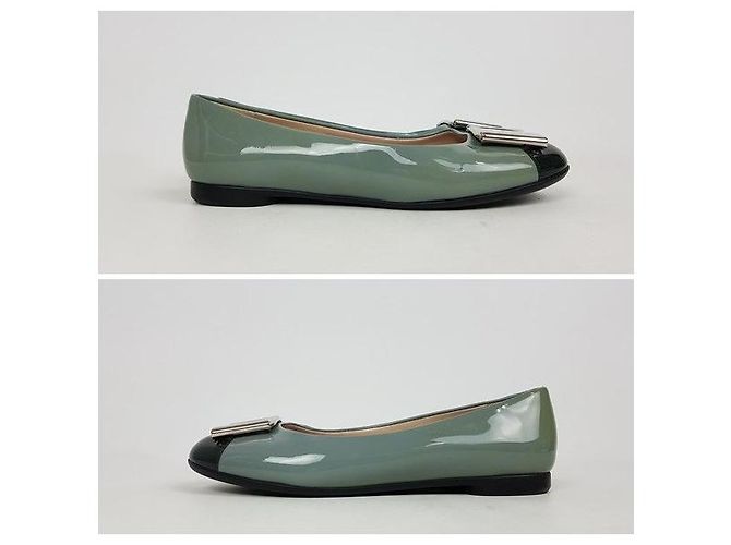 Salvatore Ferragamo Ferragamo Emaille-Flachschuhe Schwarz - Ansicht 6