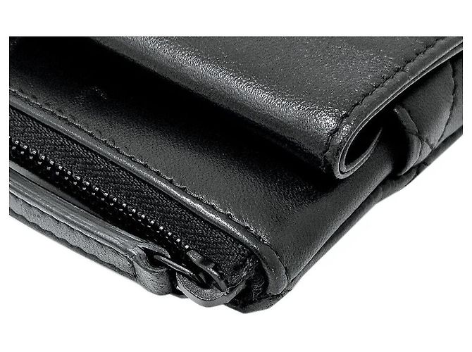 Chanel Clutch con patta in agnello Large Nero - vista 3