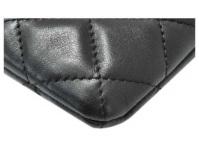 Chanel Clutch con patta in agnello Large Nero - vista 4